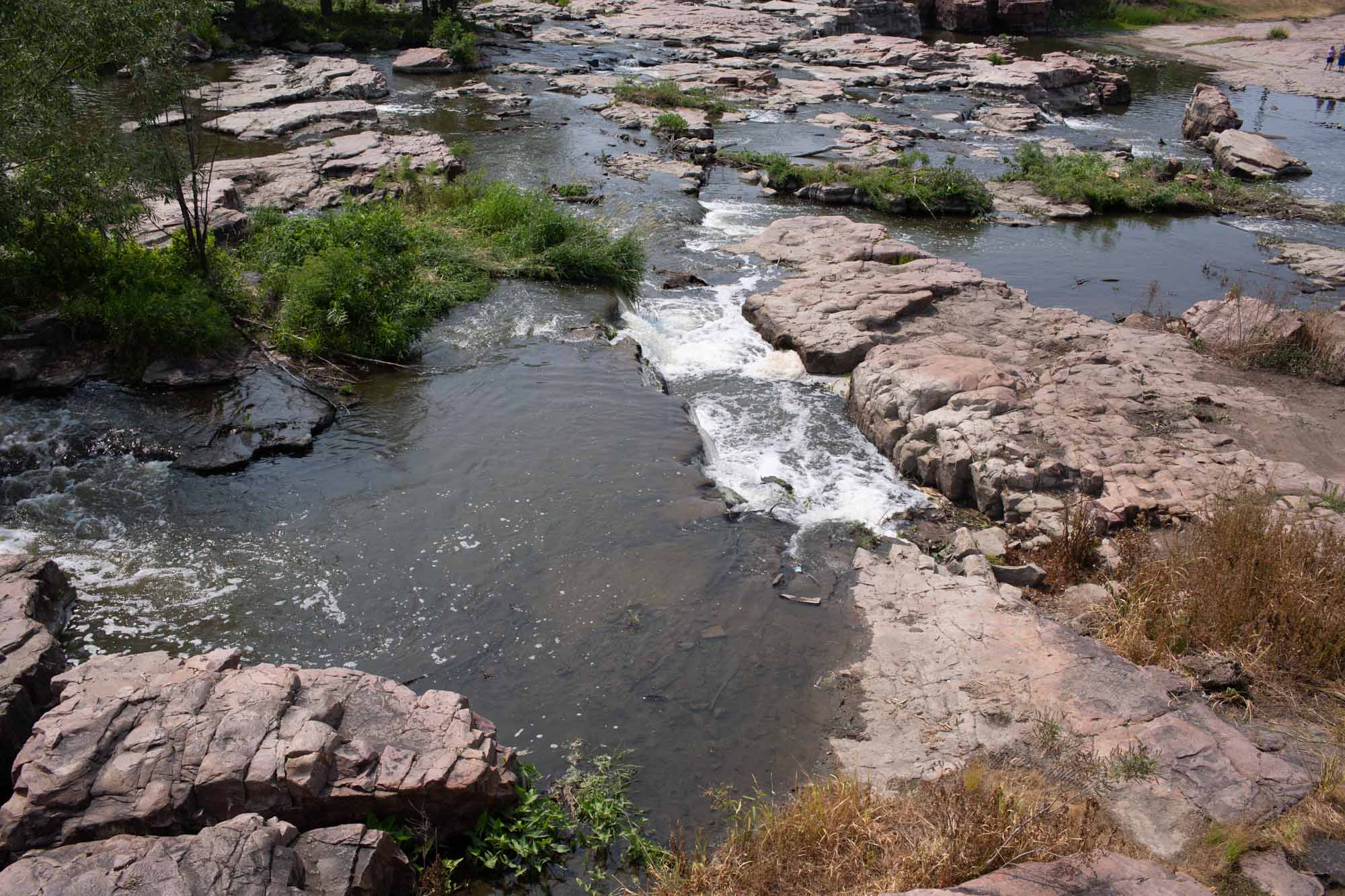 aerial view falls park in sioux falls picture waterfall